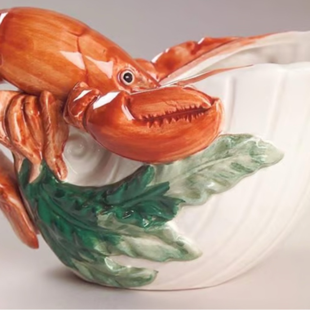 Fitz and Floyd Ceramic Lobster Pitcher Set. Set of 2 - Picture 5 of 9